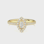 Load and play video in Gallery viewer, Virginie - Marquise Halo with Pavé