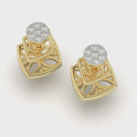 Load and play video in Gallery viewer, Alienòr - Geometric diamond cluster studs