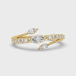Load and play video in Gallery viewer, Anselma  Marquise Diamond Wrap Ring
