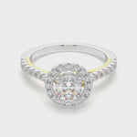 Load and play video in Gallery viewer, Vivienne-Classic double halo solitaire