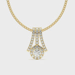 Load and play video in Gallery viewer, Daphnée - Radiant Gold Diamond Pendant