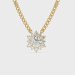 Load and play video in Gallery viewer, Élise - Brilliant Floral Diamond Pendant