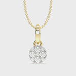 Load and play video in Gallery viewer, Lucie - Elegant Gold Pendant with Diamond Cluster