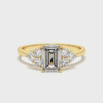 Load and play video in Gallery viewer, Chiara - Vintage-Inspired Emerald Diamond Ring