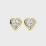 Load and play video in Gallery viewer, Capucine - Heart Shaped Diamond Studs