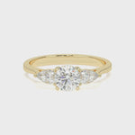 Load and play video in Gallery viewer, Éléanor - Brilliant round trilogy ring