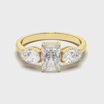 Load and play video in Gallery viewer, Albertine - Radiant Three-Stone Brilliance